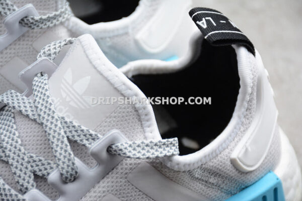 Adidas NMD R1 Shoes Light Grey White Blue