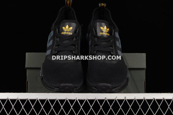Adidas NMD R1 Shoes Core Black Solar Orange Cloud White