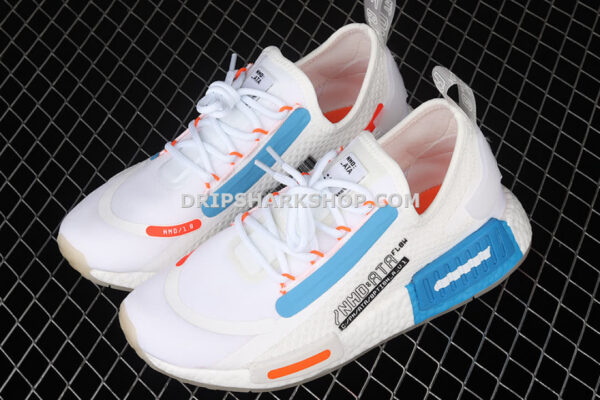 Adidas NMD R1 Spectoo Shoes Footwear White Solar Red Shock Blue