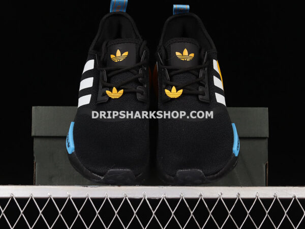 Adidas NMD R1 Shoes Core Black Cloud White Collegiate Gold