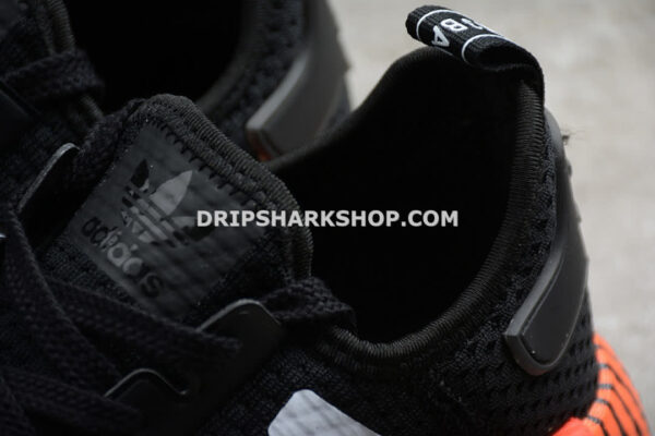 Adidas NMD Ri Shoes Core Black Cloud White Orange - Negro