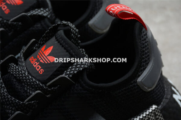 Adidas NMD R1 Shoes Core Black Red Footwear White