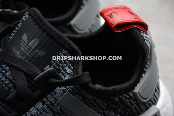 Adidas NMD R1 Glitch Shoes Core Black Grey Red