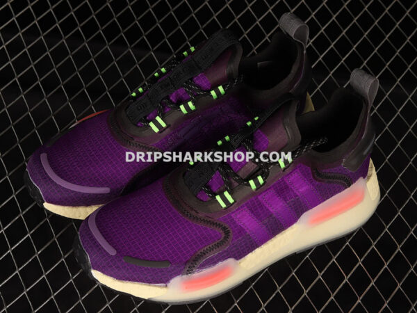 Adidas NMD V3 Boost Shoes Active Purple Core Black Signal Green