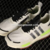 Adidas NMD V3 Boost Shoes Crystal White Core Black Signal Green