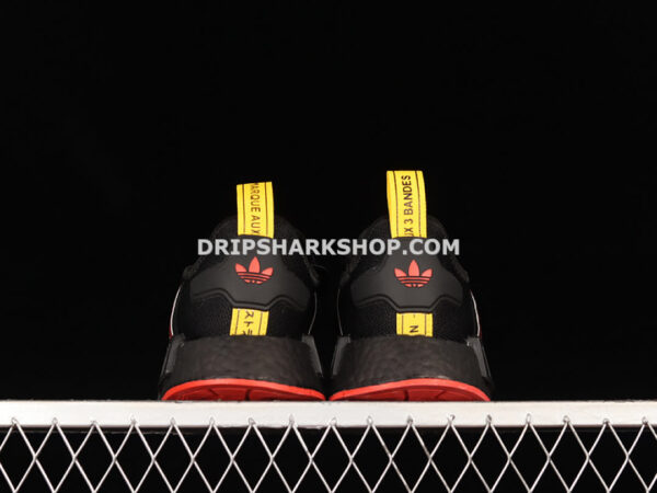 Adidas NMD R1 Boost Shoes Core Black Red Yellow