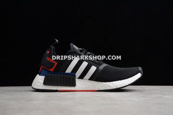 Adidas NMD R1 Shoes Core Black Cloud White Lush Blue