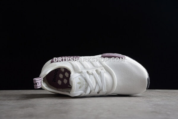 Adidas NMD R1 Boost Shoes Cloud White Cloud White Purple