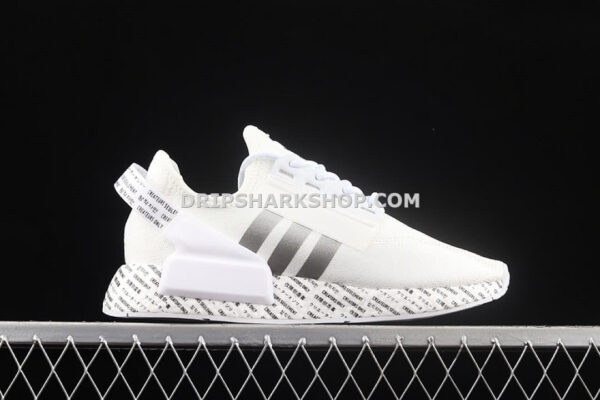 Adidas R1 Boost V2 Script White Cloud White Core Black Core Black - Blanco