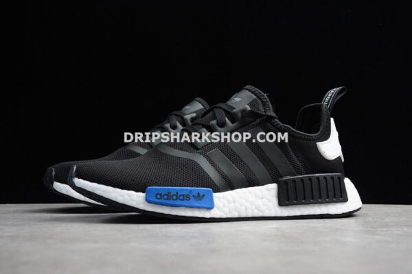 Adidas NMD R1 Shoes Black White Blue