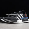 Adidas NMD R1 Shoes Core Black Cloud White Lush Blue