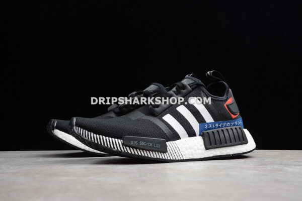 Adidas NMD R1 Shoes Core Black Cloud White Lush Blue