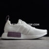 Adidas NMD R1 Boost Shoes Cloud White Cloud White Purple
