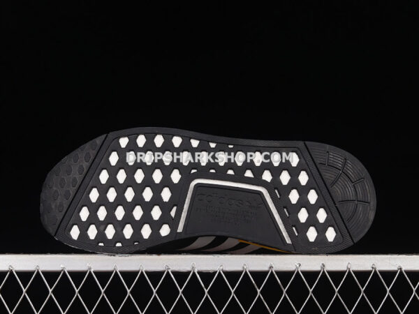 Adidas NMD R1 Shoes Core Black Cloud White Collegiate Gold