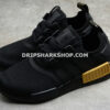 Adidas NMD R1 Shoes Core Black Core Black Gold Metallic