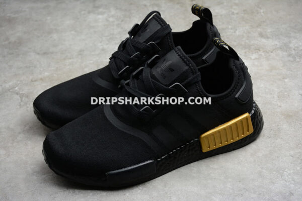 Adidas NMD R1 Shoes Core Black Core Black Gold Metallic