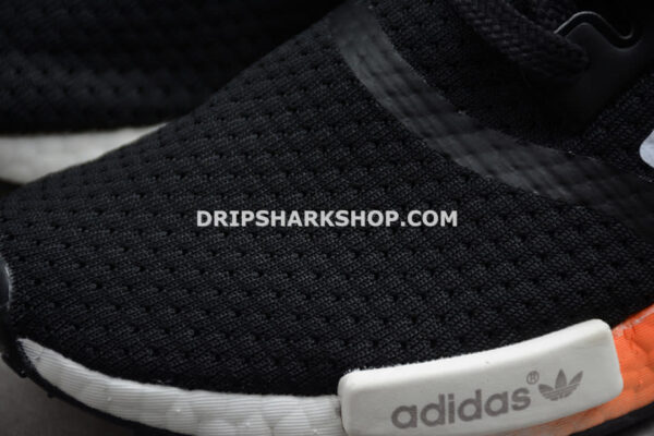 Adidas NMD Ri Shoes Core Black Cloud White Orange - Negro