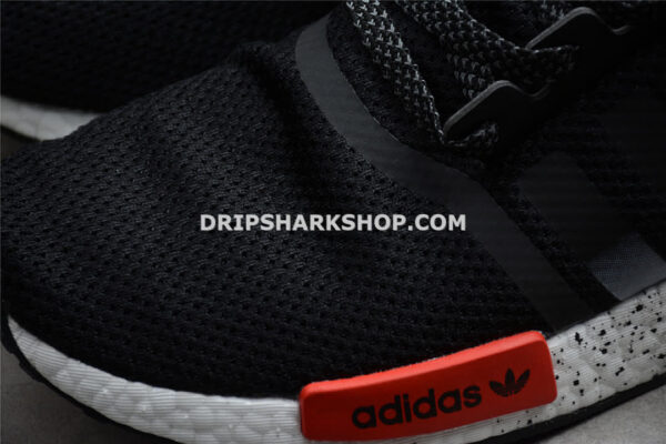Adidas NMD R1 Shoes Core Black Red Footwear White