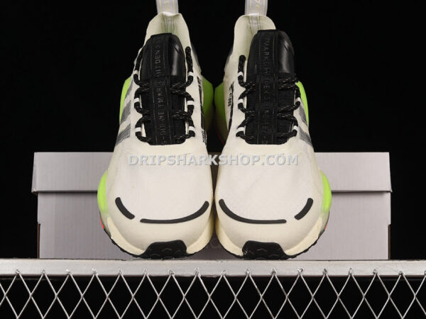 Adidas NMD V3 Boost Shoes Crystal White Core Black Signal Green