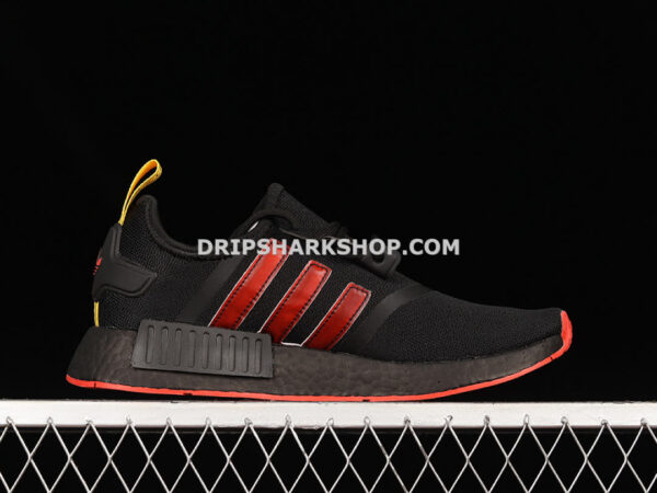 Adidas NMD R1 Boost Shoes Core Black Red Yellow