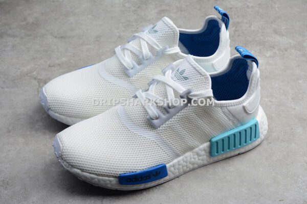 Adidas NMD R1 Shoes Footwear White Footwear White Blue Glow