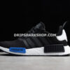 Adidas NMD R1 Shoes Black White Blue