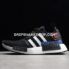 Adidas NMD R1 Shoes Core Black Cloud White Lush Blue