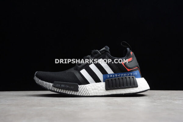 Adidas NMD R1 Shoes Core Black Cloud White Lush Blue