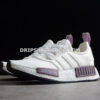 Adidas NMD R1 Boost Shoes Cloud White Cloud White Purple