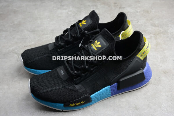 Adidas NMD R1 V2 Core Black Carbon Shock Yellow