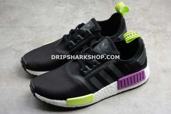 Adidas NMD R1 Black Purple Green
