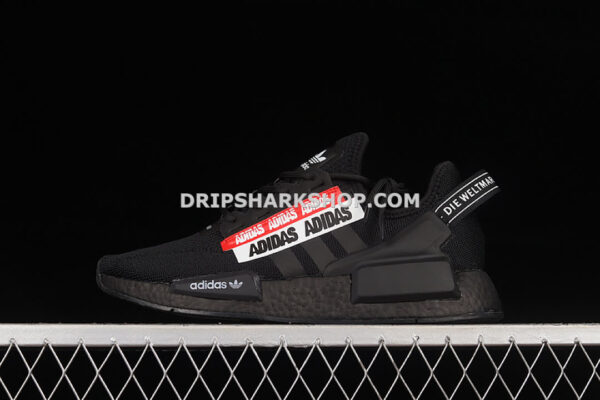 Adidas NMD R1 V2 Core Black Core Black Red
