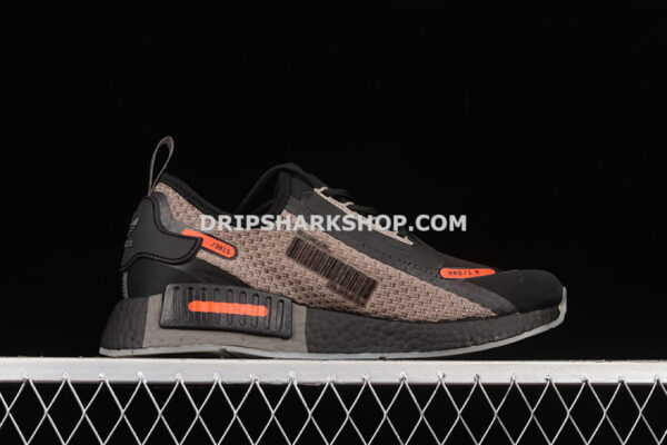 Adidas NMD R1 Spectoo Shoes Core Black Grey Five Solar Red