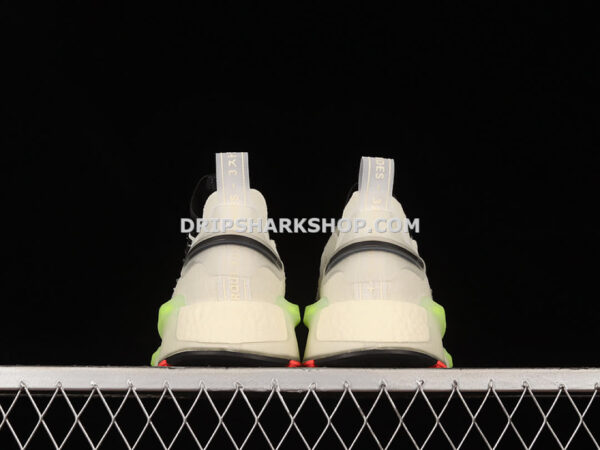 Adidas NMD V3 Boost Shoes Crystal White Core Black Signal Green