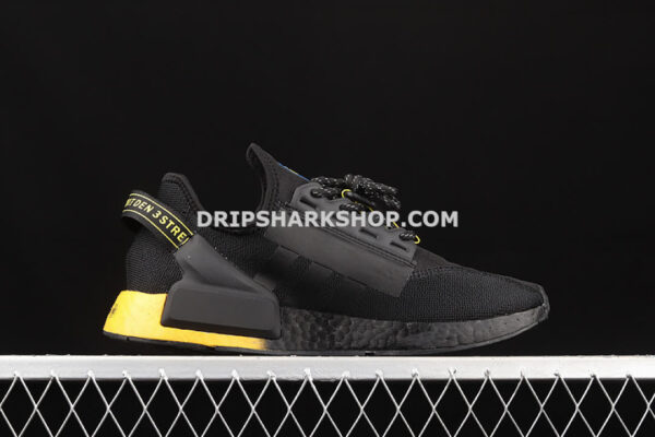 Adidas NMD R1 V2 Shoes Core Black Yellow Gradient Core Black