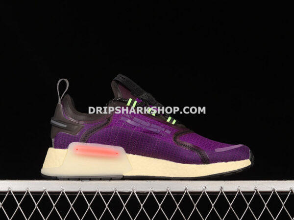 Adidas NMD V3 Boost Shoes Active Purple Core Black Signal Green
