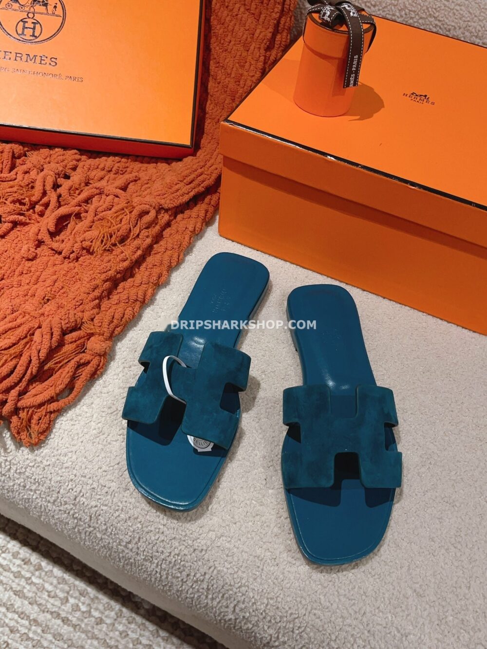 Sandalias Hermes - Oran Azul petróleo