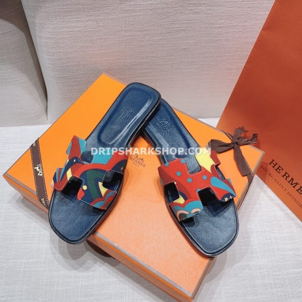 Sandalias Hermes - Oran estampado multicolor