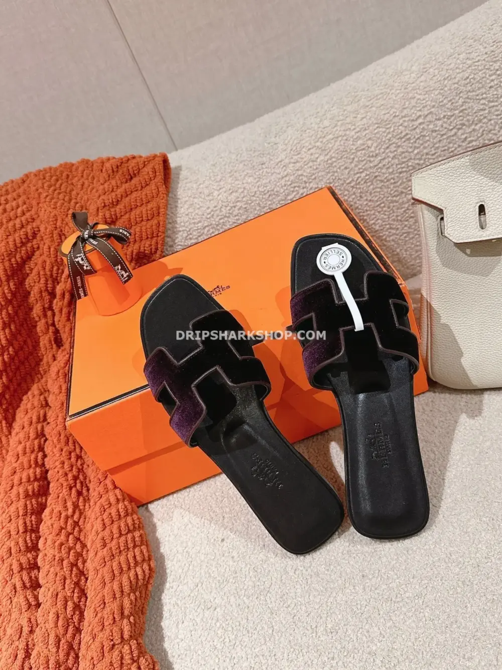 Sandalias Hermes - Oran Violeta oscuro