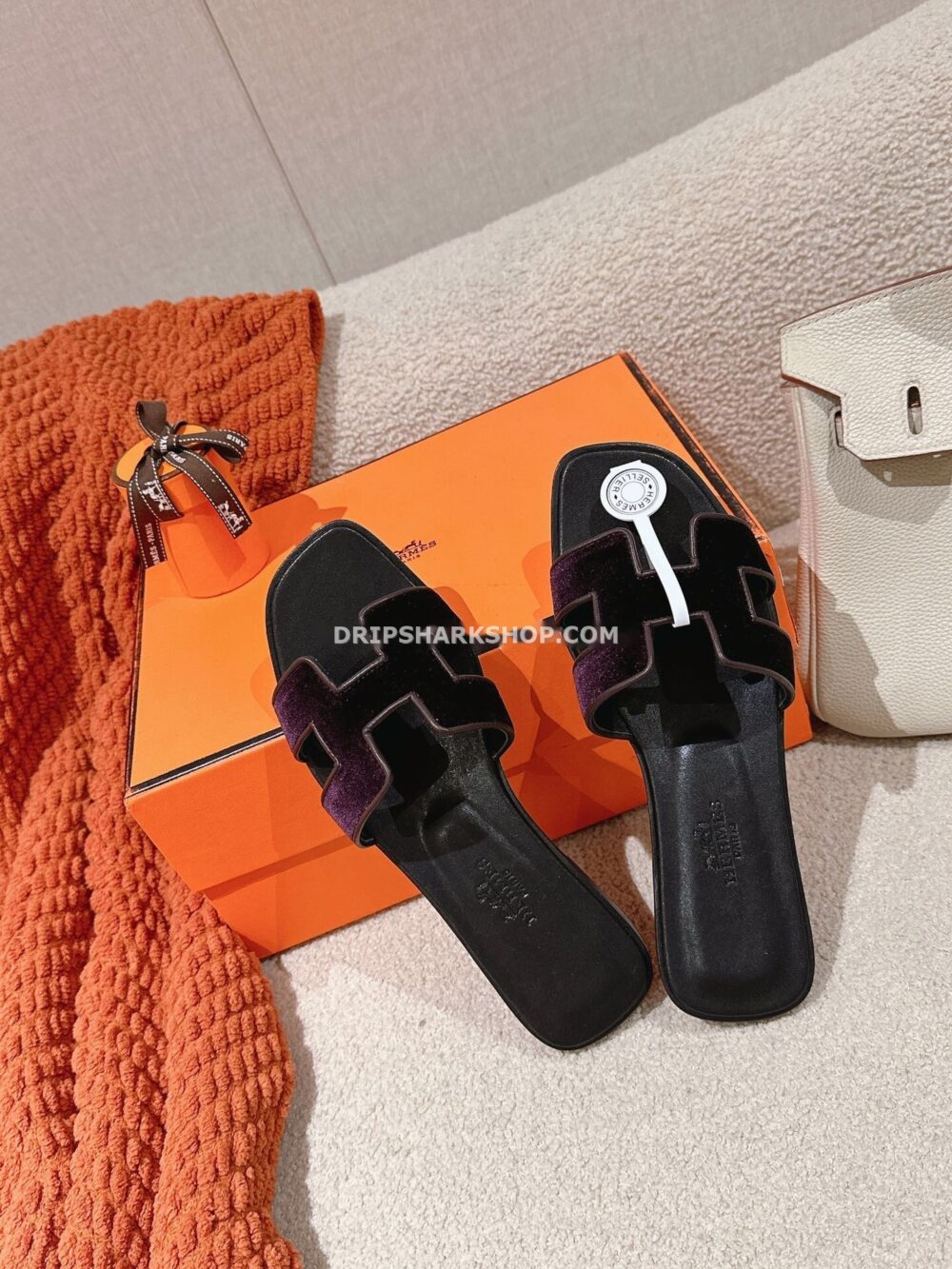 Sandalias Hermes - Oran Violeta oscuro