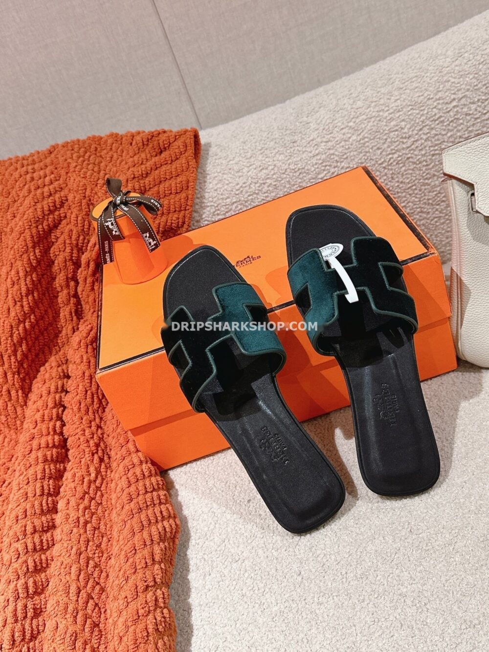 Sandalias Hermes - Oran Vert Foncé