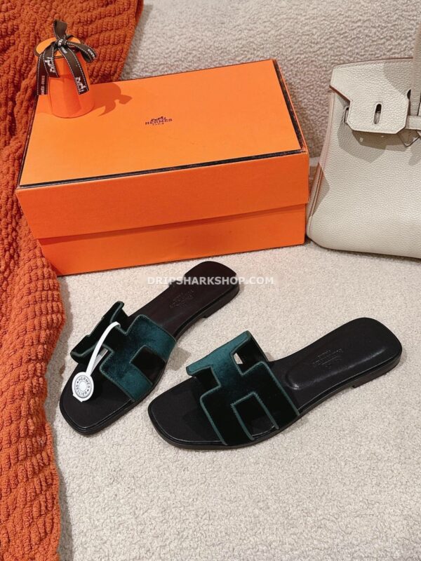 Sandalias Hermes - Oran Vert Foncé