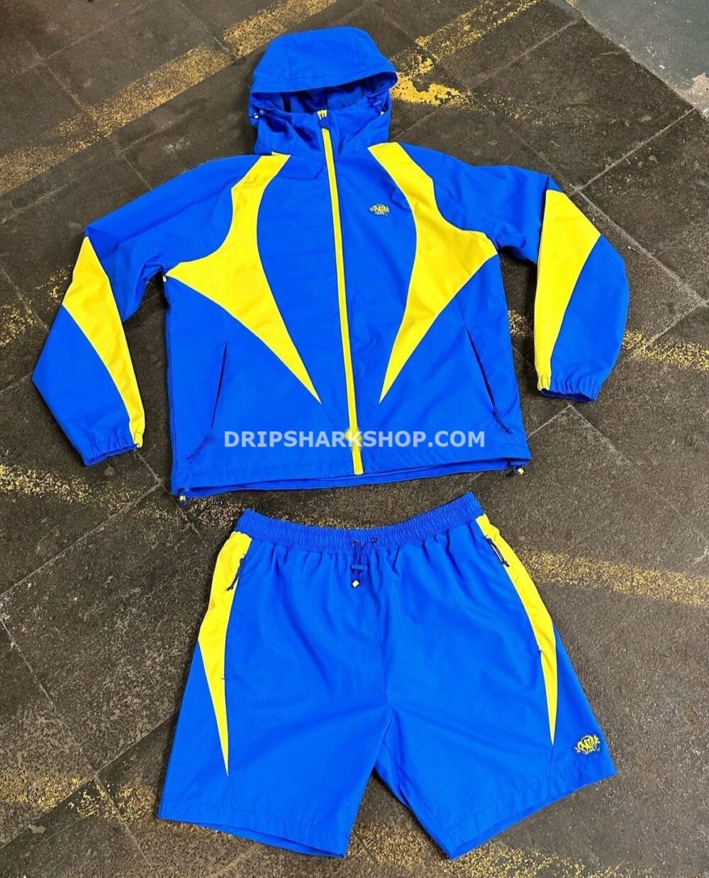 Conjunto corto Syna - azul y amarillo
