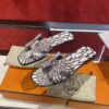 Sandalias Hermes - Oran estampado «Op'H» blanco y negro