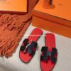 Sandalias Hermes - Oran Negro y rojo