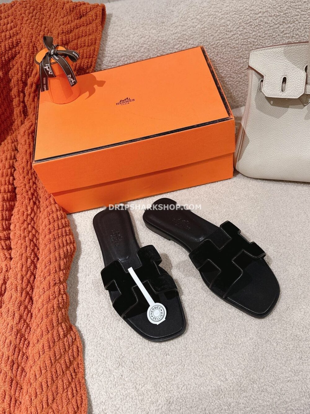 Sandalias Hermes - Oran Negro