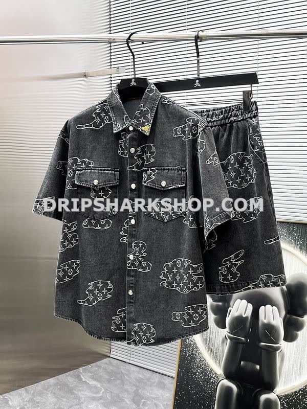 Conjunto corto Louis Vuitton - Negro