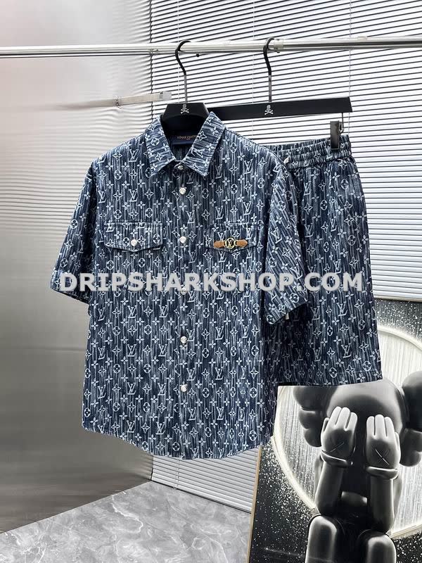 Conjunto corto Louis Vuitton - Gris