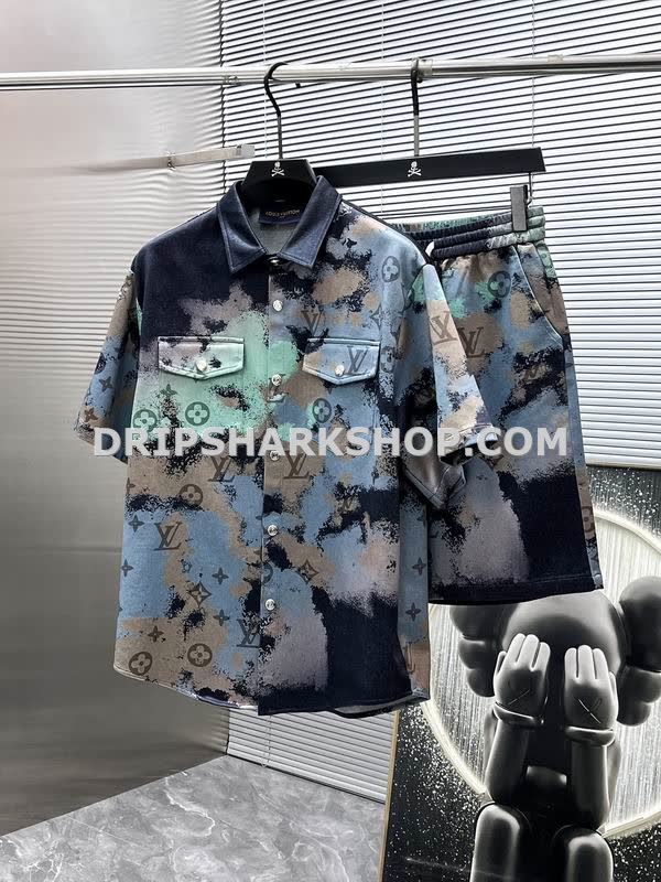 Conjunto corto Louis Vuitton - Gris