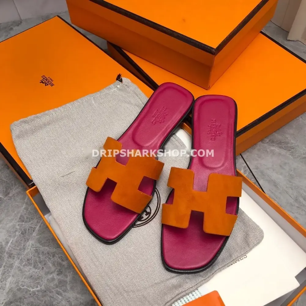 Sandalias Hermes - Oran Naranja y rosa